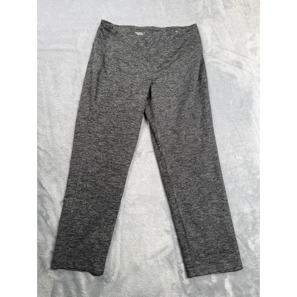 Old Navy Active Go Dry Capri Leggings Womens M Heather Gray High Waisted Stretch